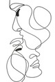 Decoratiune de perete Couple Simply, Mauro Ferretti, 70x100 cm, fier, negru