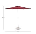 Umbrela pentru gradina / terasa Samba, Bizzotto, Ø 270 cm, stalp Ø 38 mm, otel/poliester, bordo