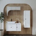 Set Dulap de Baie cu Chiuvetă și Oglindă (3 Piese), Hanah Home, 2547, MDF, Alb
