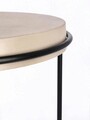 Set 2 masute de cafea Ketaki, Bizzotto, Ø48 x 40.5 cm, otel, blat cu finisaj mat antichizat, bej/teracota
