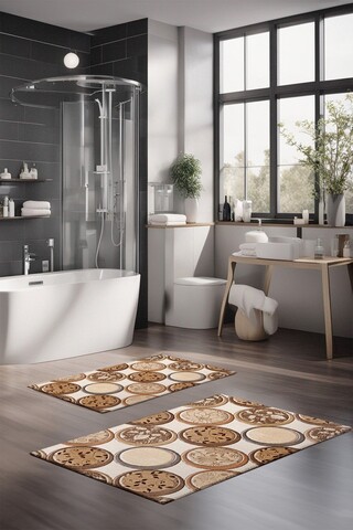 Set covorase de baie, Cartwright, CT-5350, Poliester, Multicolor