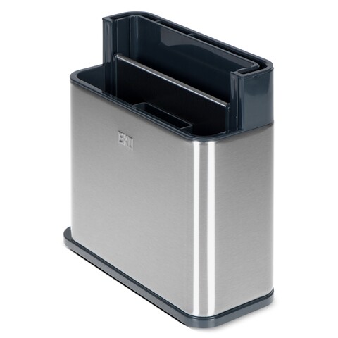 Organizator chiuveta, regal ii, 20.8 x 9.2 x 21.1 cm, inox, negru/argintiu