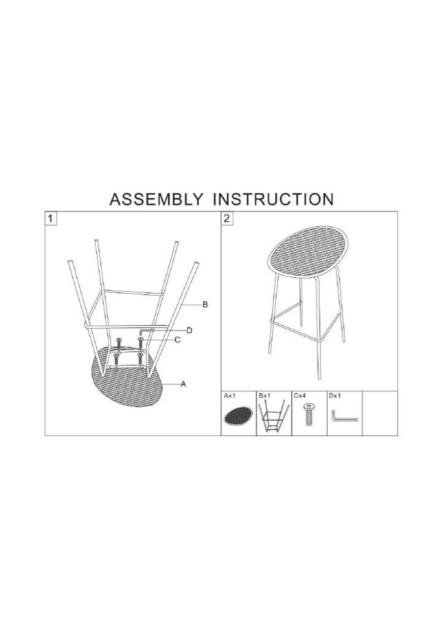Set 2 scaune de bar, Mauro Ferretti, Ibiza, 50x50x98 cm, utilizare interior / exterior,  plastic/metal, mustar/negru - view 4