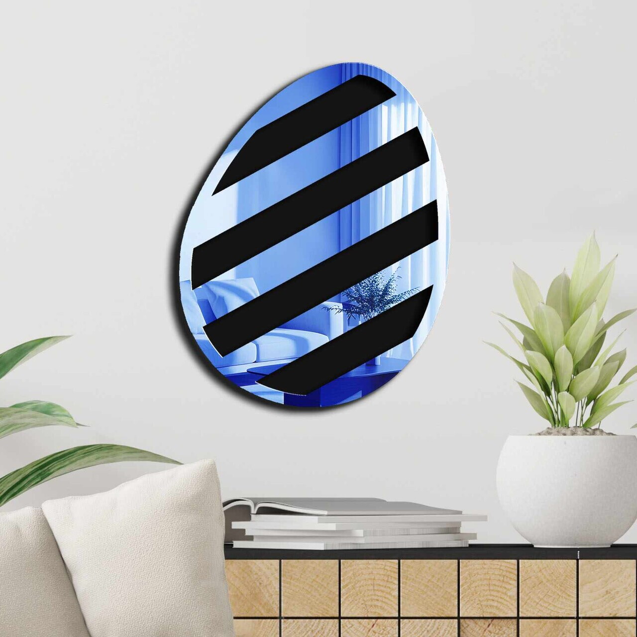 Oglinda decorativa, EAS004BLUE, Baza din 100% EVA (Grosime: 10 mm), Albastru — imaginea 3