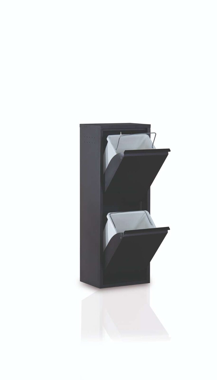Dulap multifunctional, Hanah Home, Doplo 2, 33x92x25 cm, Metal, Negru - view 2