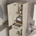 Dulap de baie, Arcadia, Selin 2 Doors 1 Drawer, Travertin