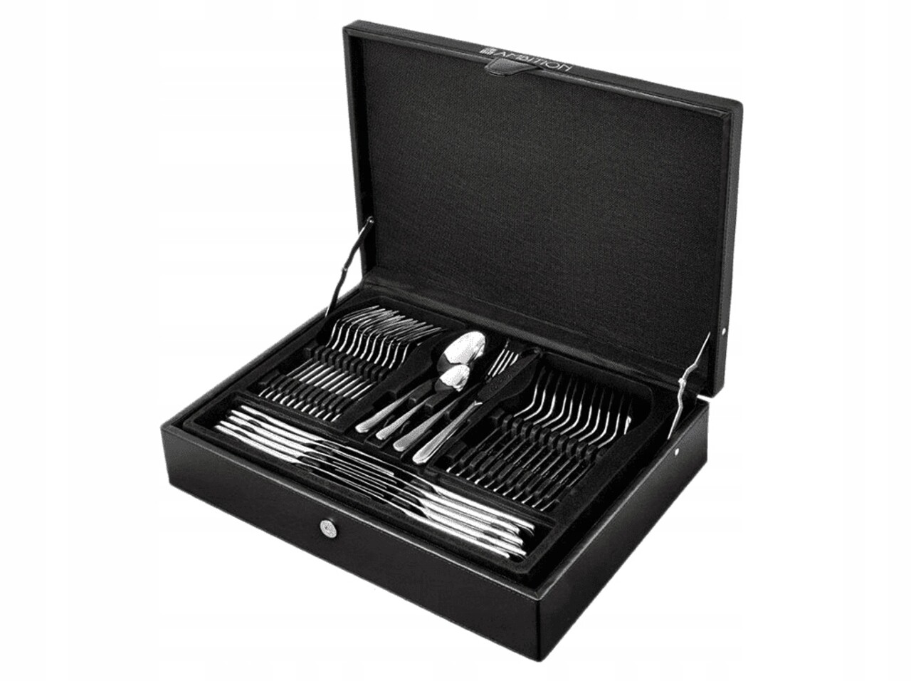 Set Tacamuri 72 Piese + Valiza Selene, Ambition, Pentru 12 Persoane, Inox, Argintiu