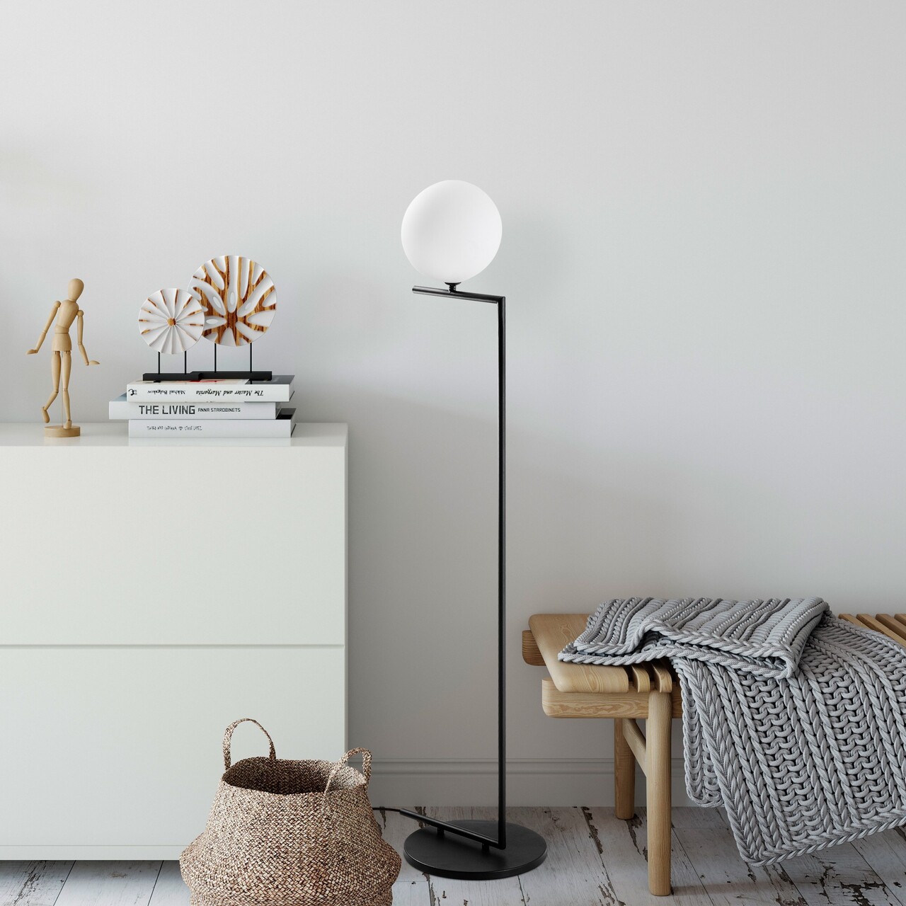Lampadar, L'essentiel Maison, 521SHN2274, Negru