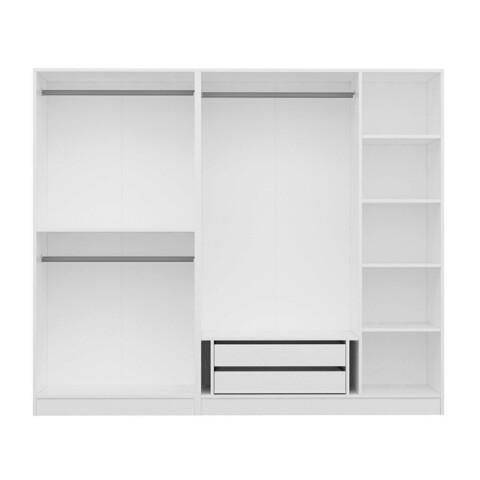 Dulap pentru haine, Minerva, Kale Plus, 225x210x52 cm, PAL, Fumuriu