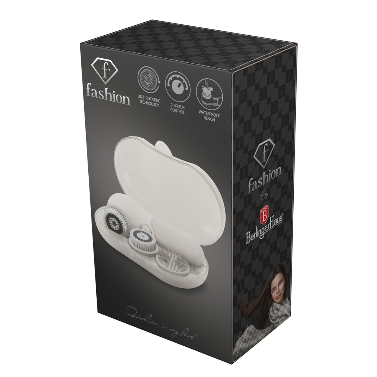 Aparat curatare faciala 3 in 1 Fashion TV, Matte Cream-Gold, 16.9x6x7.4 cm, silicon, crem - imagine 20
