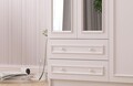 Dulap pentru haine, Rabi, Rb-186-01, 105x210x52 cm, Alb mat