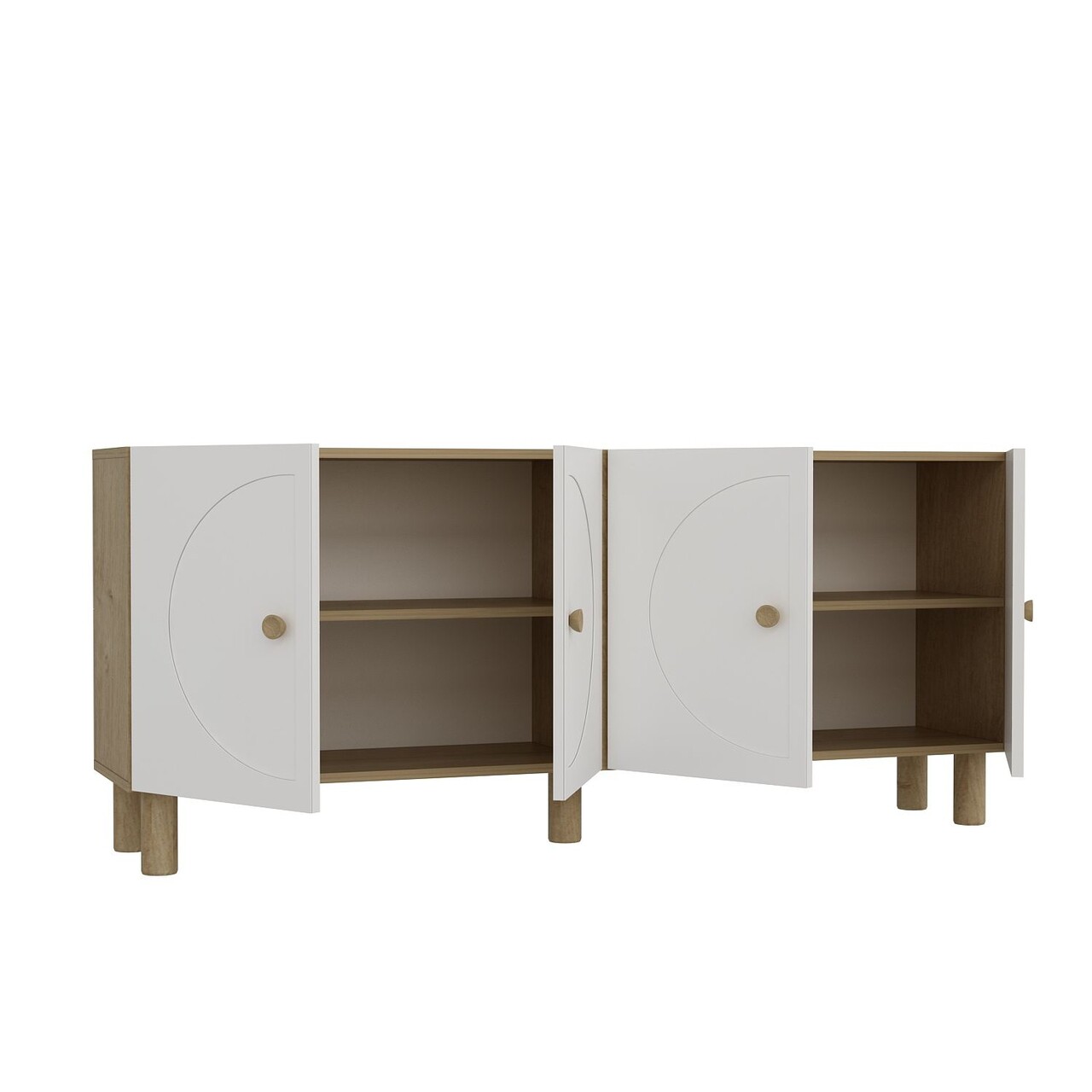Consola, Hanah Home, Ege, 150x75x32 cm, PAL , Maro, Alb - view 6