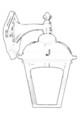 Lampa de exterior, Avonni, 685AVN1229, Plastic ABS, Alb/Negru