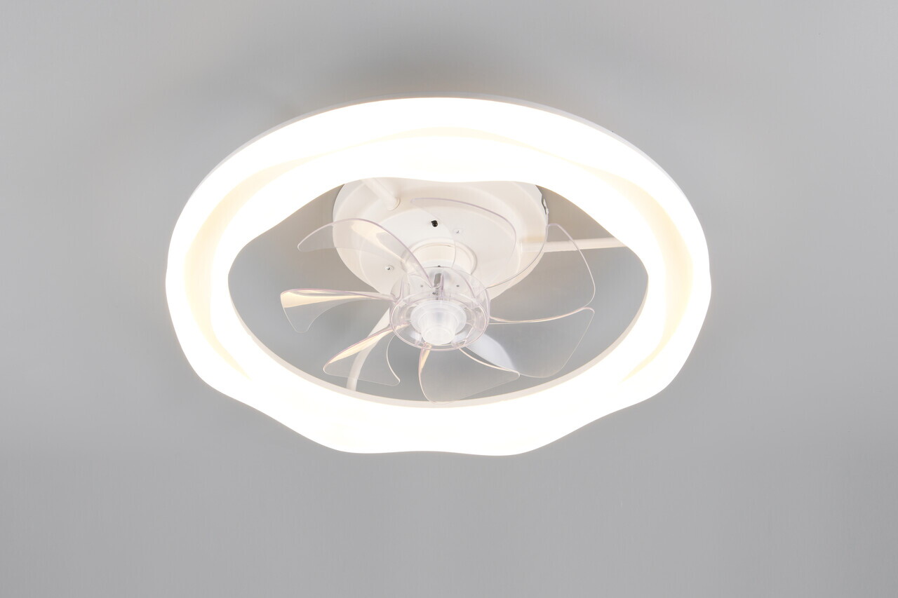 Plafoniera cu ventilator Skaulo, RL, 50x14 cm, 35W, 1x SMD, plastic, alb mat - view 2