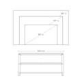 Comoda TV / masuta cafea, Vasagle, TV pana la 43 inch, 100 x 40 x 52 cm, otel/PAL, maro rustic