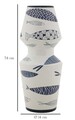 Vaza decorativa Fish Double, Mauro Ferretti, 14x34 cm, ceramica, multicolor