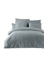 Lenjerie de pat dubla 3 piese, Water Yollu Saten - Green, EnLora Home, 70% bumbac/30% poliester