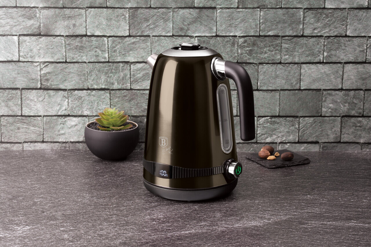 Ceainic electric digital Berlinger Haus, Shiny Black, 1.7 L, inox, negru - imagine 6