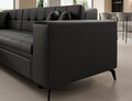 Coltar extensibil stanga 4 locuri ELTAP, Sol-05, Solange, 292x196x84 cm, lemn/poliester, negru
