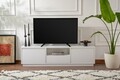 Comoda TV, Nordure, Vanguard, 160x42x29 cm, PAL, Alb natural