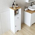 Dulap de baie, Hanah Home, 2389, 35x107.6x31 cm, MDF-LAM, Alb mat