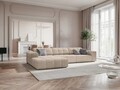 Coltar stanga 4 locuri, Jennifer-140, Micadoni Home, 284x166x70 cm, tesatura chenille din poliester, bej