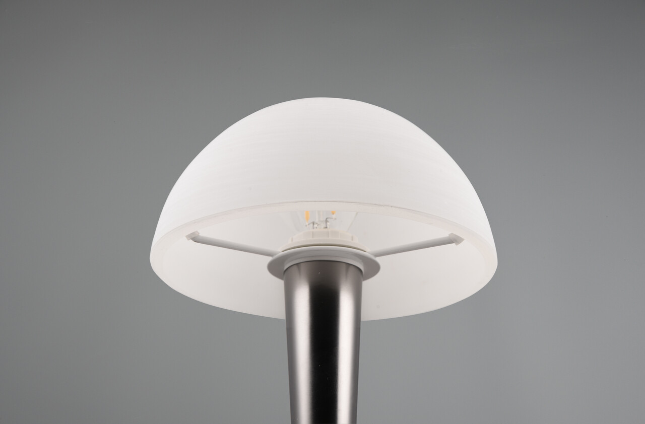 Lampa de masa Canaria, RL, 15x26.5 cm, 40W, 1x E14, metal, argintiu/alb - 2 | YEO