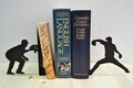 Opritor de carti, RT-MET-BOOKEND-003, Dimensiune: 21 x 8,2 x 19 cm (1 bucată), Negru