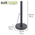 Suport servetele de bucatarie, Wenko, Clayton, Ø  15 x 33 cm, metal, negru