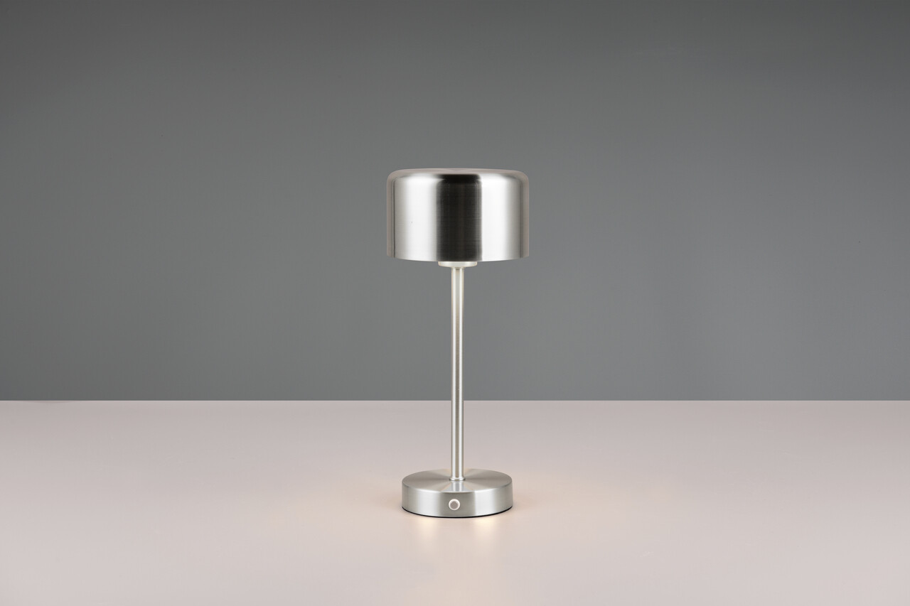 Lampa de masa Jeff, RL, 12.6x30 cm, 1.5W, 1x SMD, metal, nichel mat
