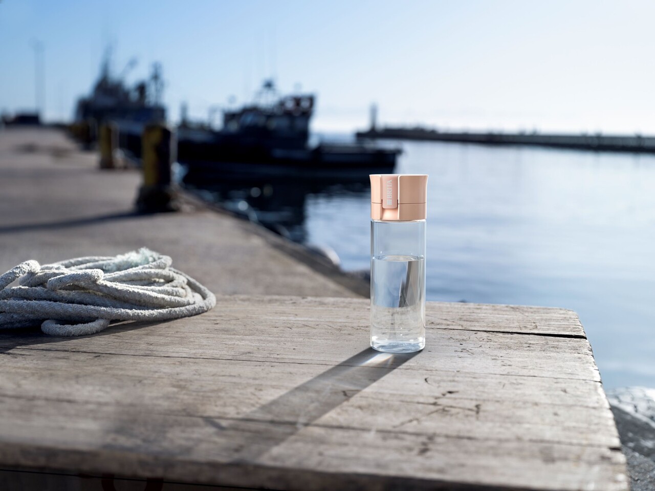 Sticla filtranta BRITA Vital 600 ml (Apricot) + 2 filtre MicroDisc - imagine 5