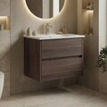 Dulap de baie cu chiuvetă, Hanah Home, Side 65 v2, Maro inchis