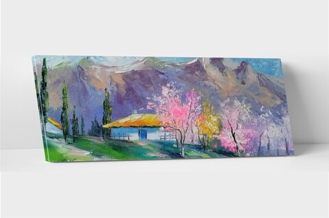 Tablou decorativ hart, modacanvas, 30x90 cm, canvas, multicolor