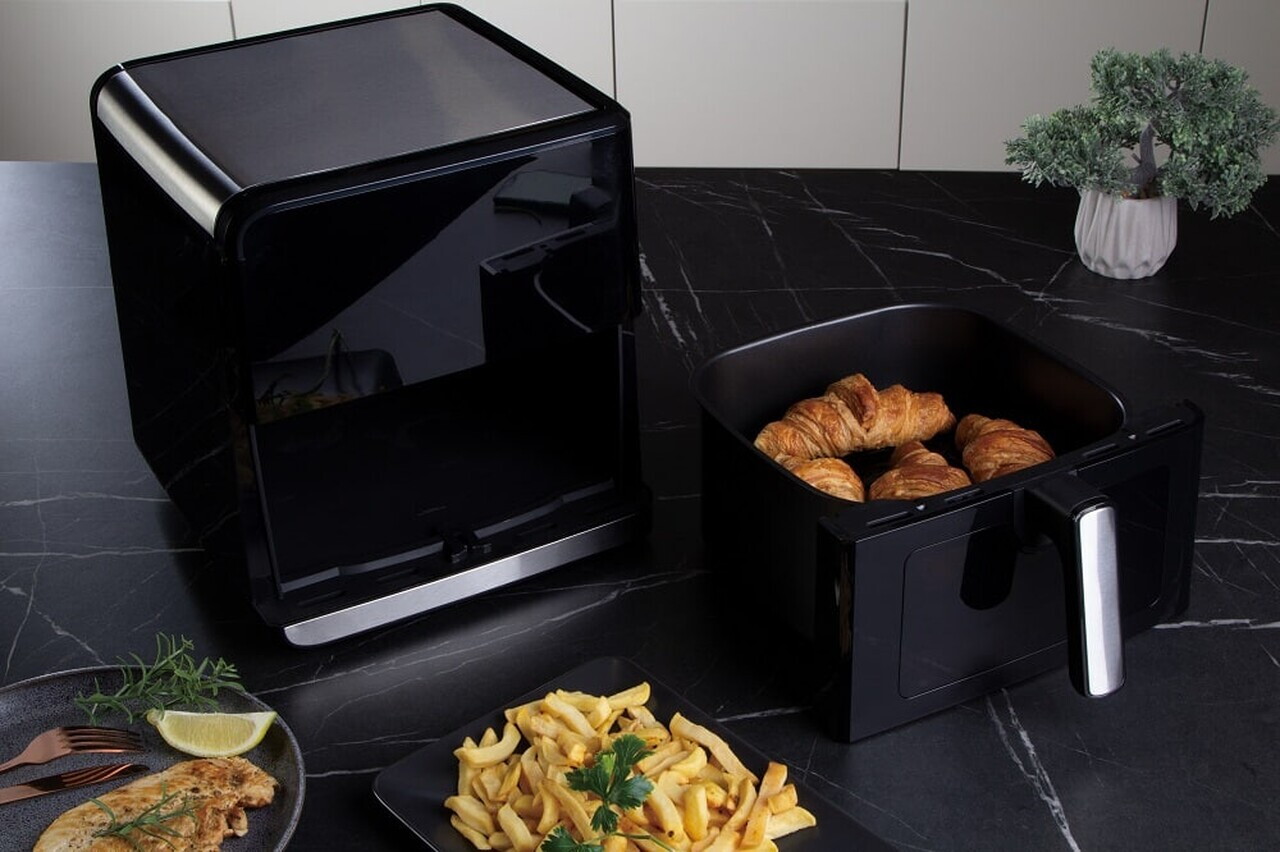 Friteuza cu aer cald si fereastra Berlinger Haus, Matte Black, 7.5 L, 1700W, negru - imagine 5