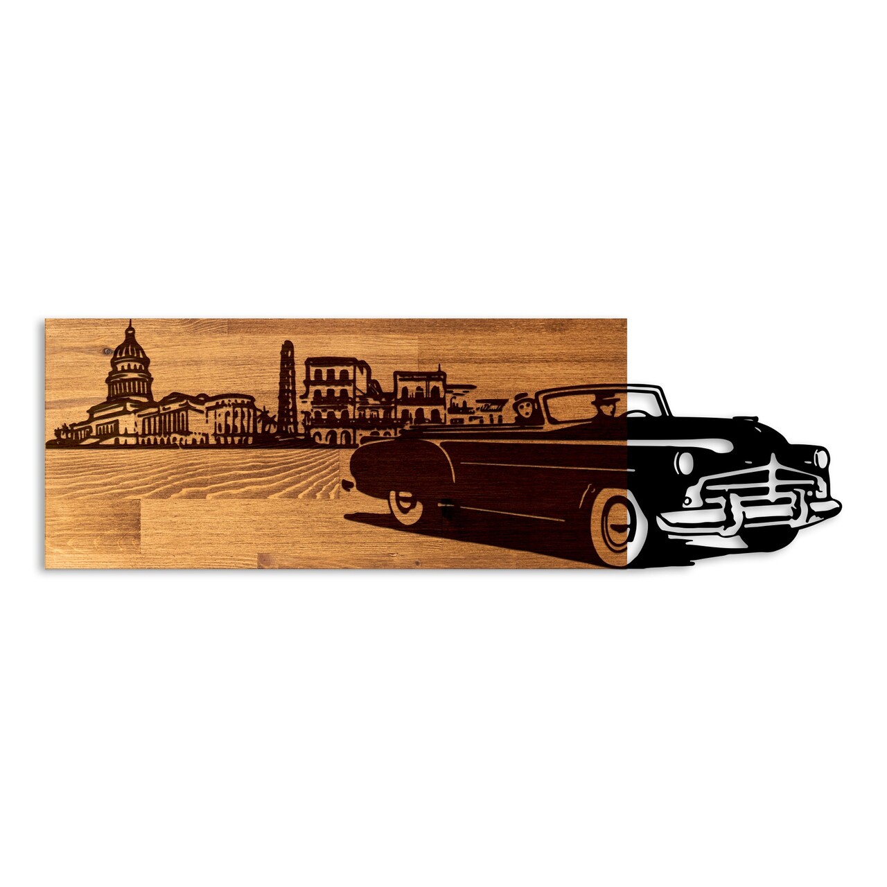 Decoratiune de perete, Classic Style, Lățime: 80 cm, Nuc / Negru - view 4