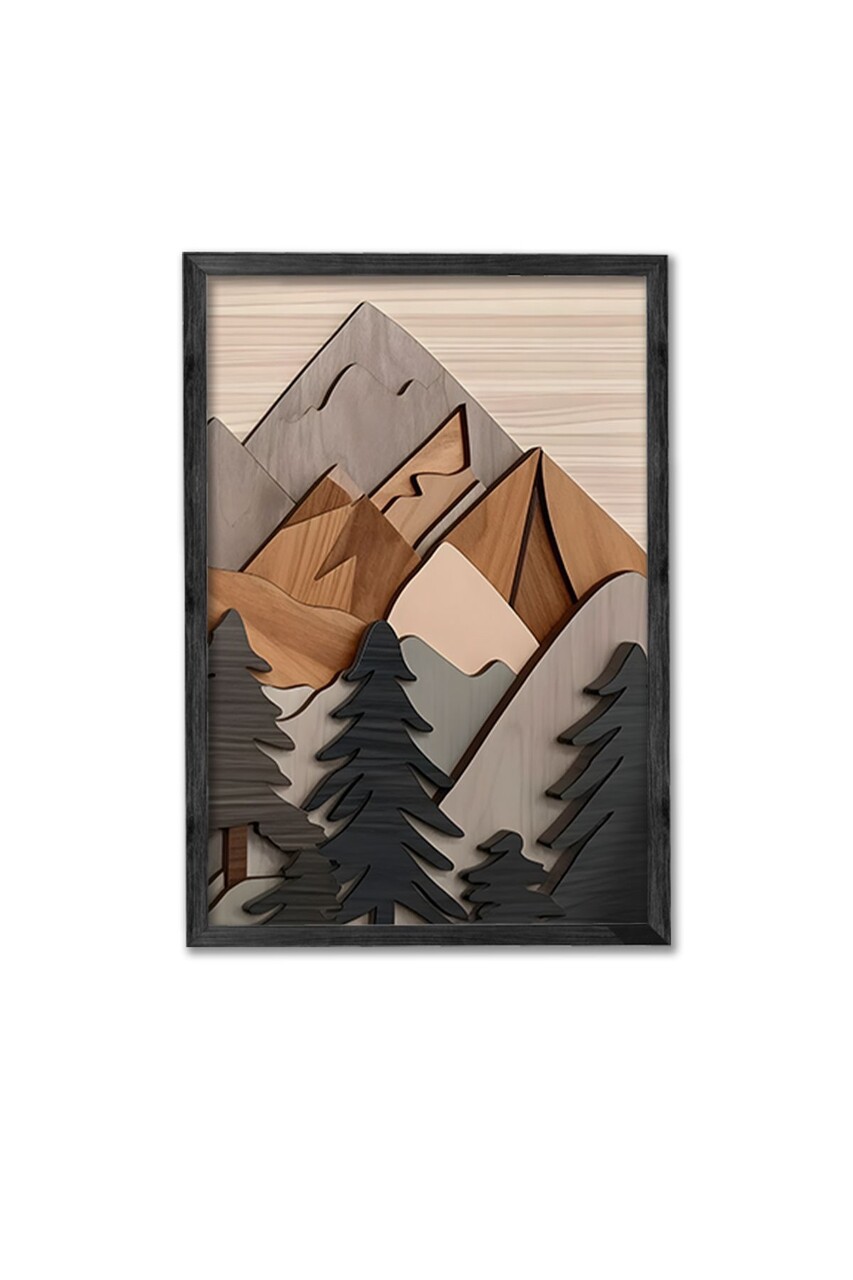 Set 3 tablouri decorative, Ersy3Syhcrv61, MDF, Multicolor - view 2