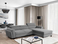 Coltar extensibil dreapta 4 locuri ELTAP, Mari-38, Mariall, 288x200x92 cm, lemn/poliester, gri
