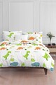 Lenjerie de pat pentru o persoana 2 piese, Dinolar - White, Eponj Home, 65% bumbac/35% poliester