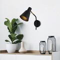 Aplica de perete, Sivani - MR-664, Alby, 14 x 36 x 40 cm, 1 x E27, 40W, negru