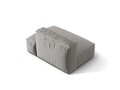 Modul dreapta pentru canapea, 2 locuri, Martina-169, Micadoni Home, 133x106x75 cm, tesatura structurata catifelata, gri deschis