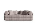Canapea extensibila 3 locuri, Kemi, Cosmopolitan Design, 206x95x70 cm, tesatura boucle, gri cald