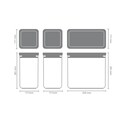 Set 3 recipiente depozitare, Brabantia, Tasty+, 2x1.6 L, 1x3.5 L, plastic, gri inchis