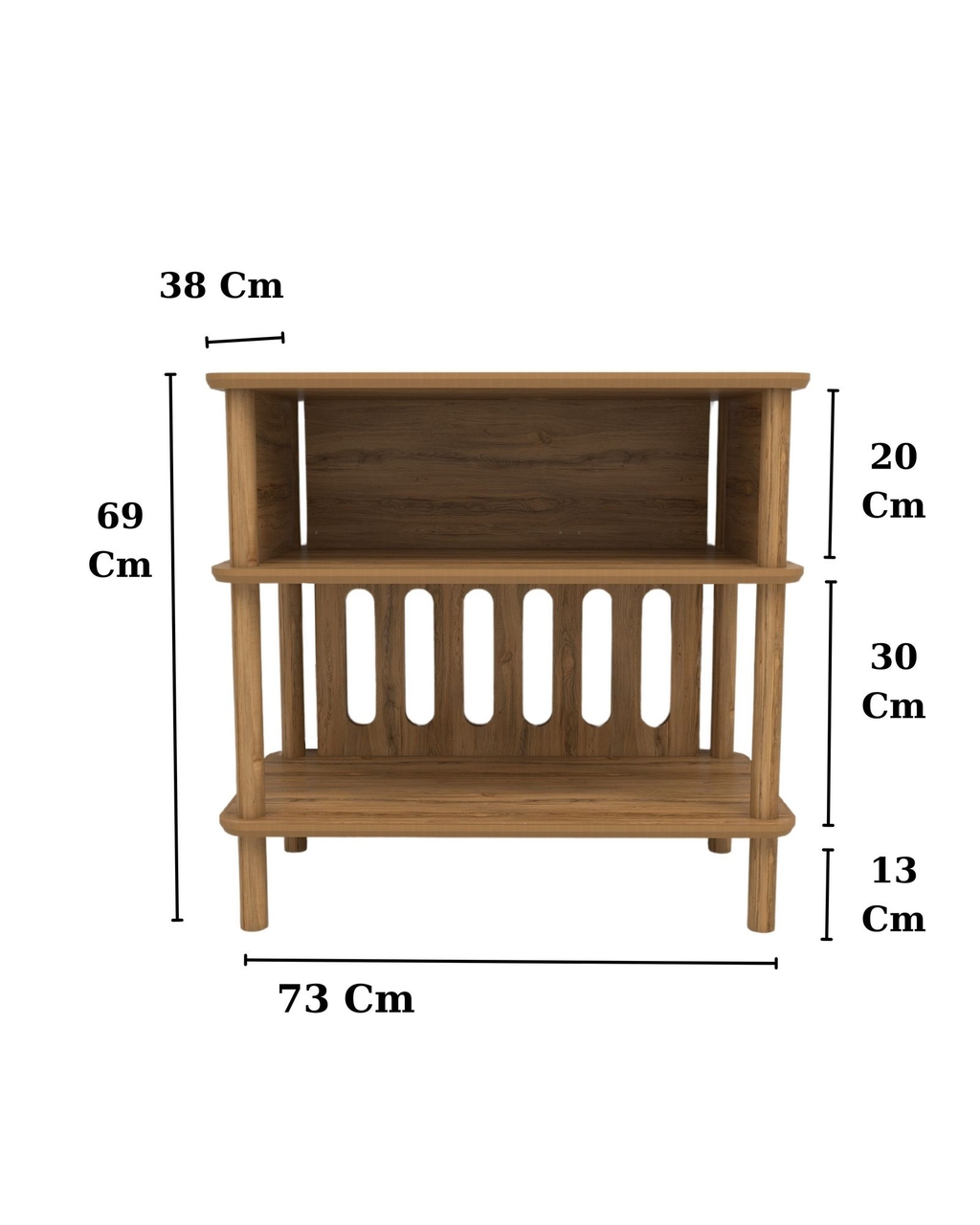 Masuta, Hanah Home, Forte, 73x69x38 cm, Stejar - view 5