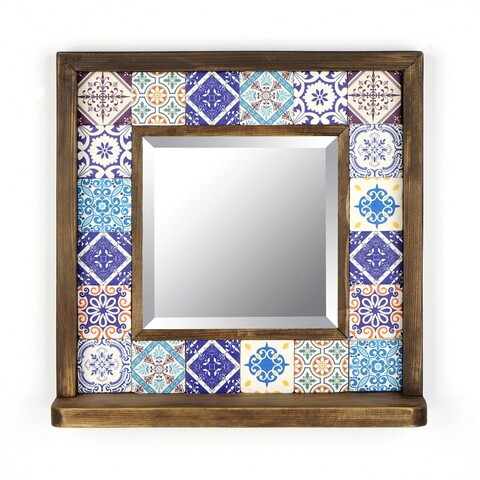 Oglinda decorativa, Evila Originals, STO020, 32.5x33x8cm, Multicolor