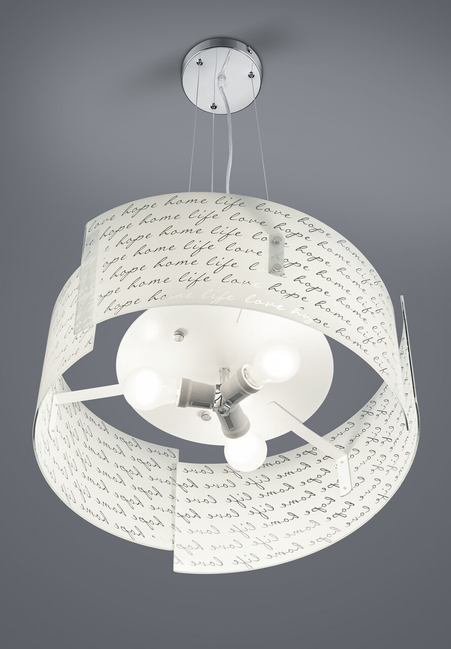 Lustra Signa, TRIO, 50x150 cm, 40W, 3x E27, metal, alb