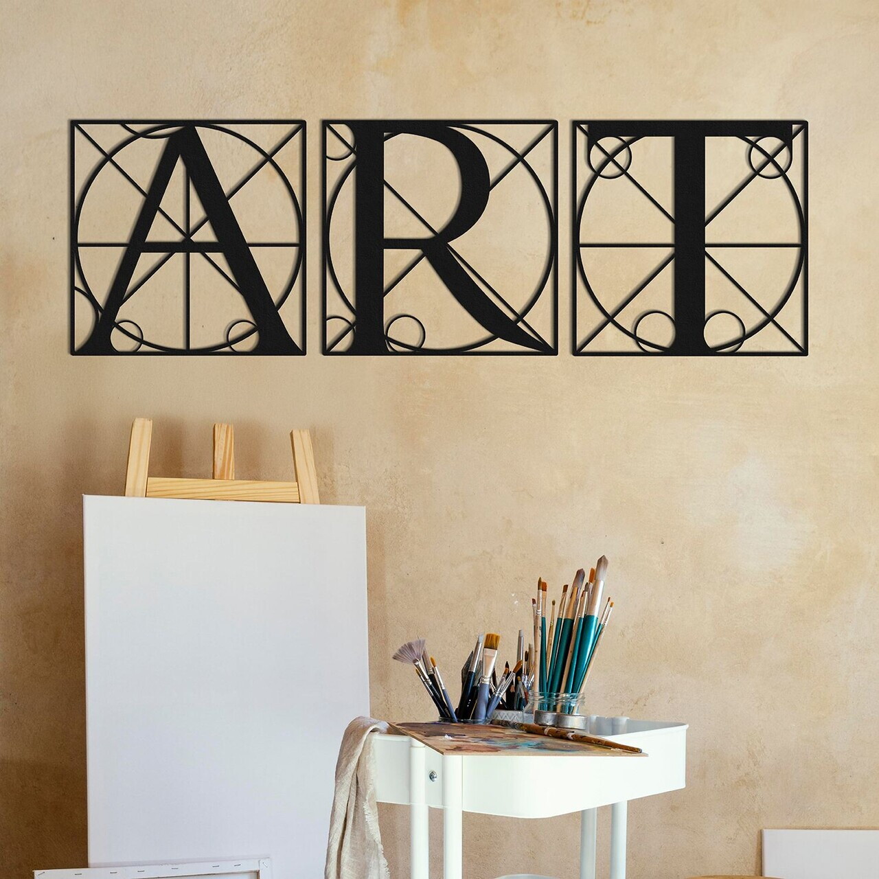 Decoratiune de perete, Art, Metal, Grosime: 1,2 mm, Negru — imaginea 3