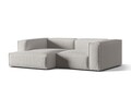 Coltar modular stanga 3 locuri, Nuria-215, Micadoni Home, 252x147x72 cm, tesatura structurata chenille, gri deschis