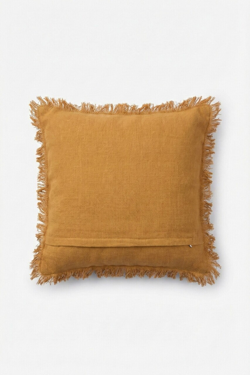 Husa de perna, Lyra, 45x45 cm, FIBRE NATURALE, Galben mustar — imaginea 4