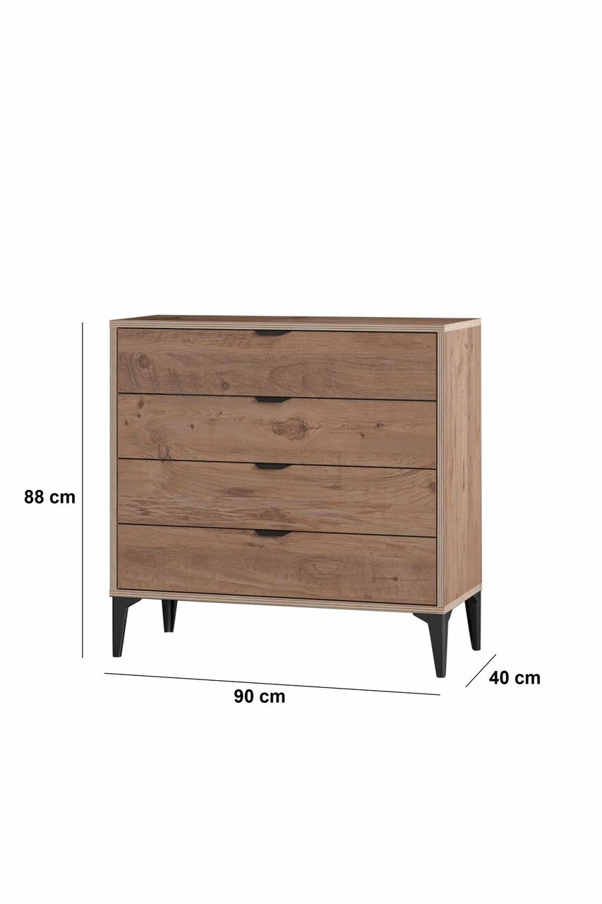 Dulap, Hanah Home, Arden 4, 90x88x40 cm, Pinul Atlasului - imagine 9