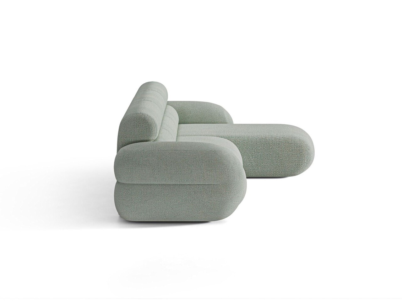 Coltar dreapta 4 locuri, Neo, Micadoni Home, 305x165x83 cm, tesatura Chenille Silencio, albastru muted — imaginea 3